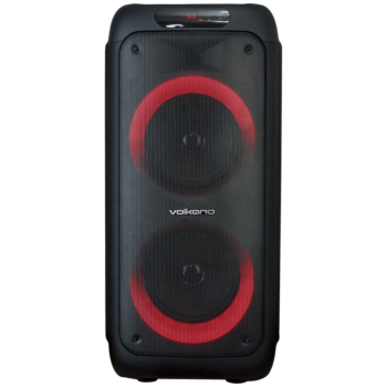 Volkano Helios Series Dual 8" Party Speaker with Microphone & Light Effects