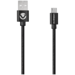 Volkano Braids Series Nylon-Braided Micro USB Cable 1.2m - Black