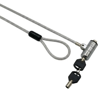 GIZZU 1.8m T-Bar Laptop Cable Lock Master Key Compatible